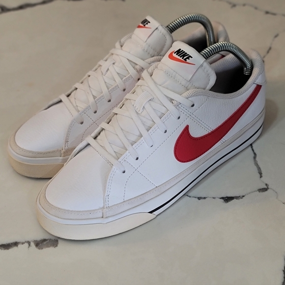 Nike Court Legacy Low "white/university red" Gently Worn, Great Cond. Wmns 7 - Picture 2 of 10